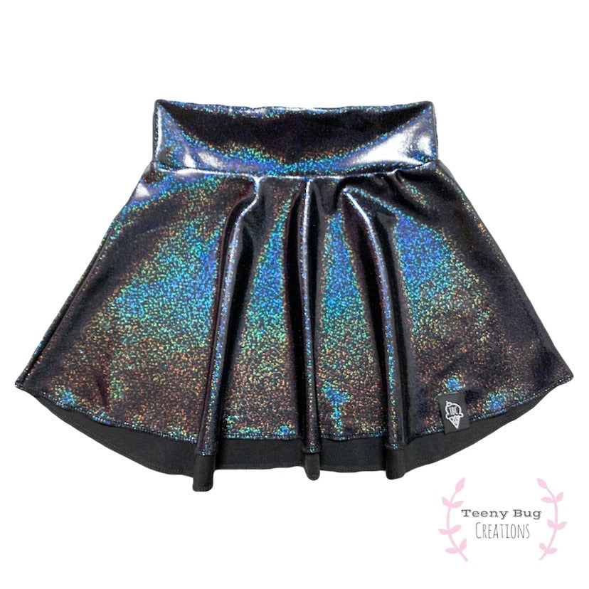 Black Rainbow Skater Skirt
