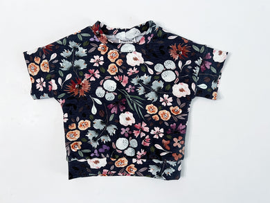 RTS Navy Floral Short Sleeve Pullover