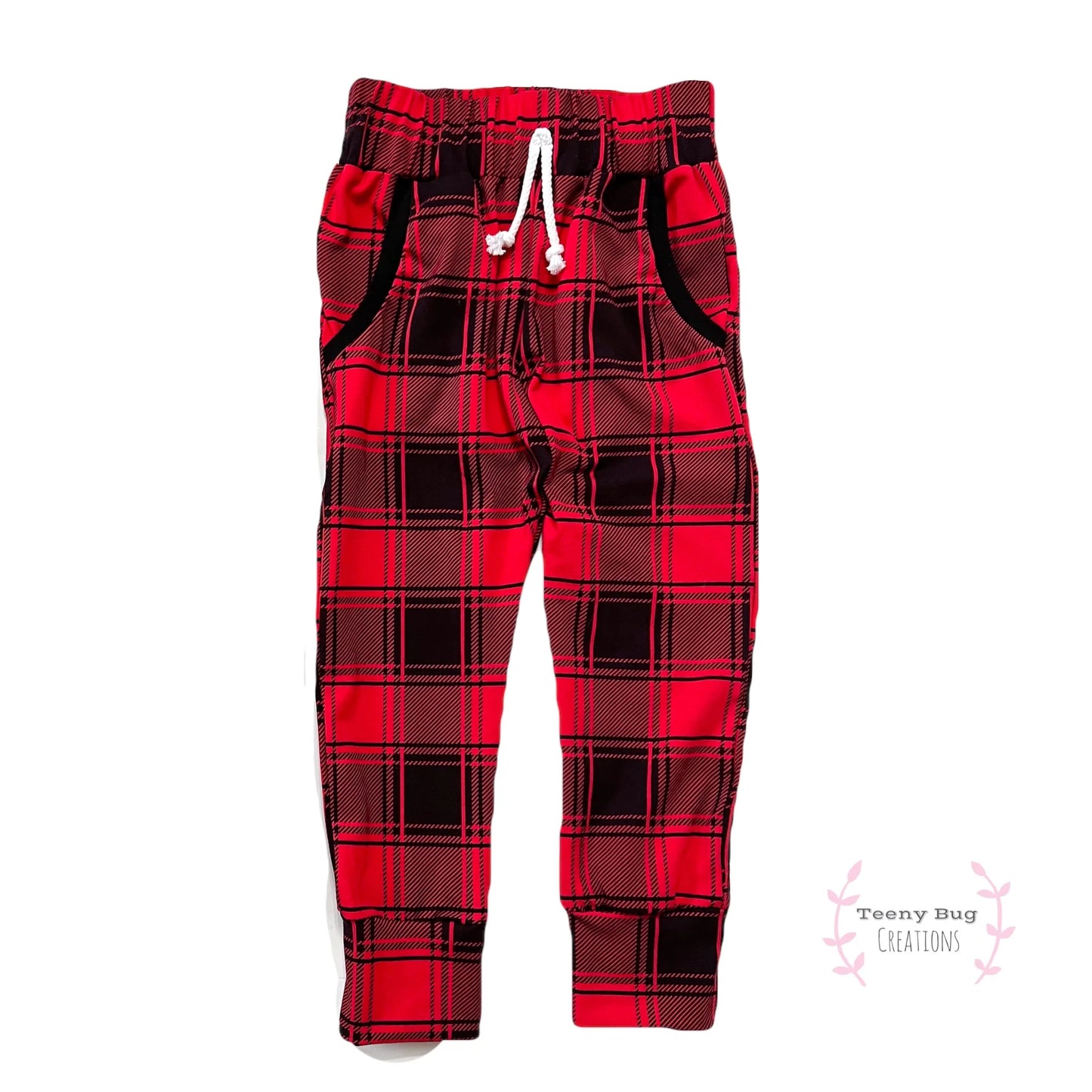 RTS Red Plaid Pocket Pants