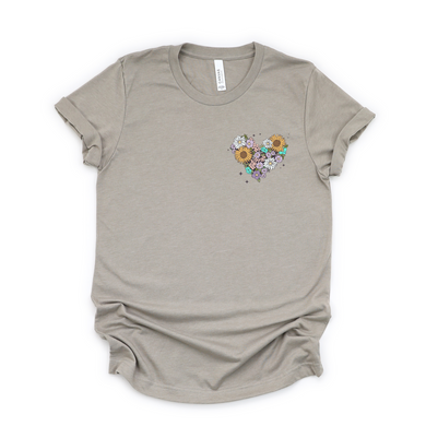 Mother’s Day Floral Heart Adult Tee