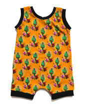 Load image into Gallery viewer, RTS Mustard Cactus Shorts Romper