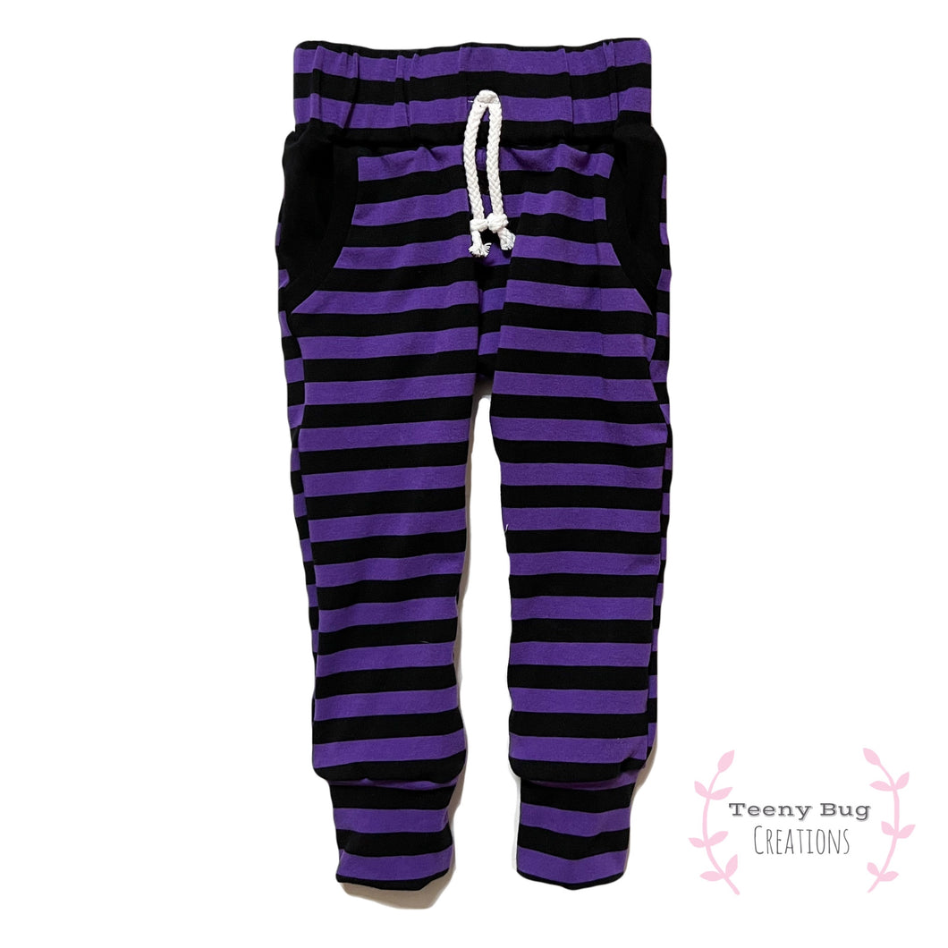 RTS Purple Stripe Pocket Pants