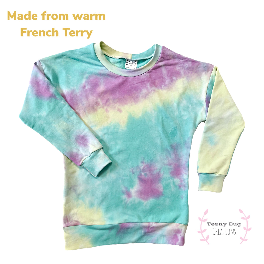 Pastel Tie Dye * ADULT * (FRENCH TERRY) Pullover