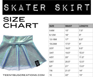 Silver Surfer Skater or Twirl Skirt