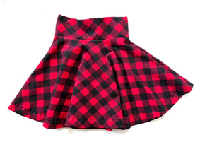 RTS Red Plaid Twirl Skirt