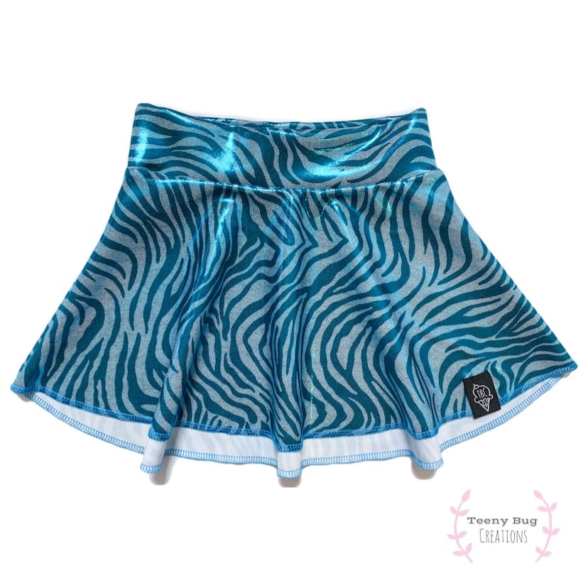 Blue zebra cheap skirt