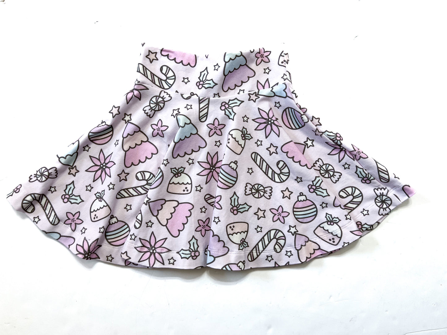 RTS Pastel Christmas Twirl Skirt