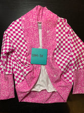 Load image into Gallery viewer, RTS  Pink Checkers Cardigan 12M-3T