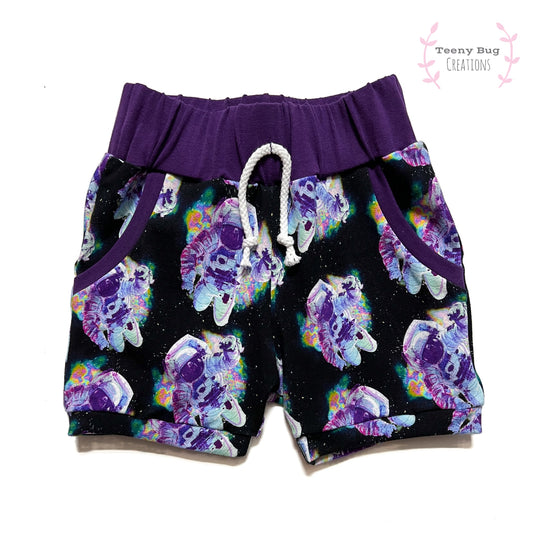 RTS Purple Astronaut Pocket Shorts